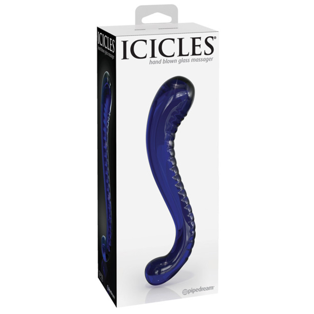 Icicles No. 70 Hand Blown Glass G-Spot Dildo - Purple