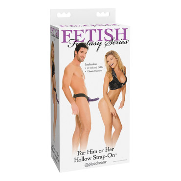 Fetish Fantasy Series Him or Her Hollow Strap On - Purple
