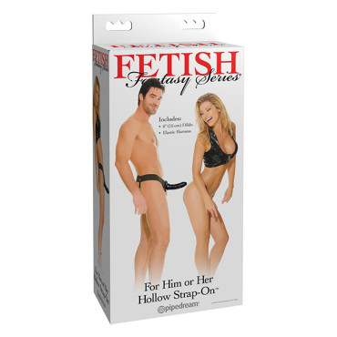 Fetish Fantasy Series for Him or Her Hollow Strap-On - Black