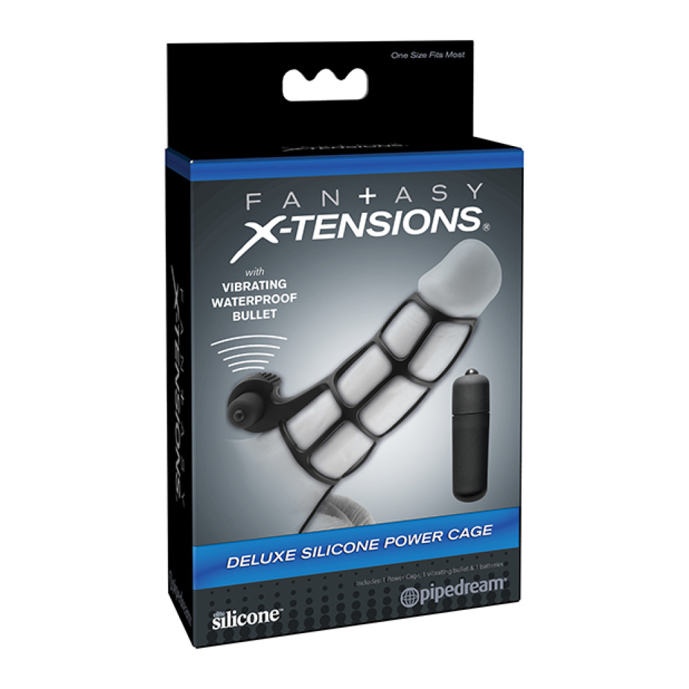 Fantasy X-tensions Deluxe Silicone Power Cage - Black
