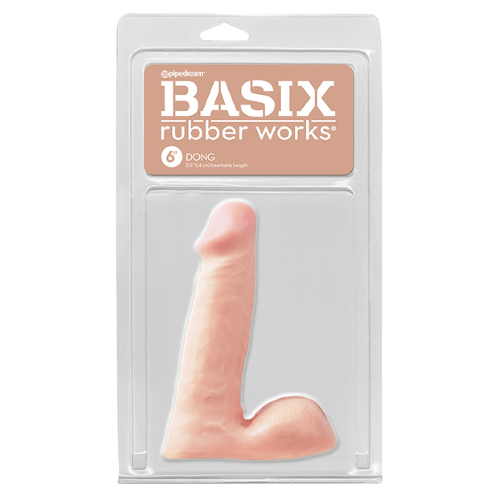 Basix Rubber Works 6" Dong - Flesh