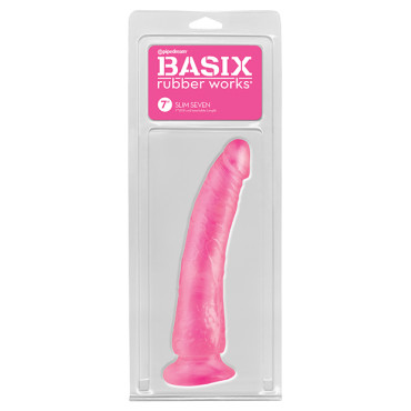 Basix Rubber Works 7" Slim Dong - Pink