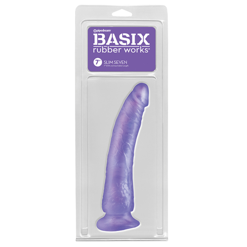 Basix Rubber Works 7" Slim Dong - Purple