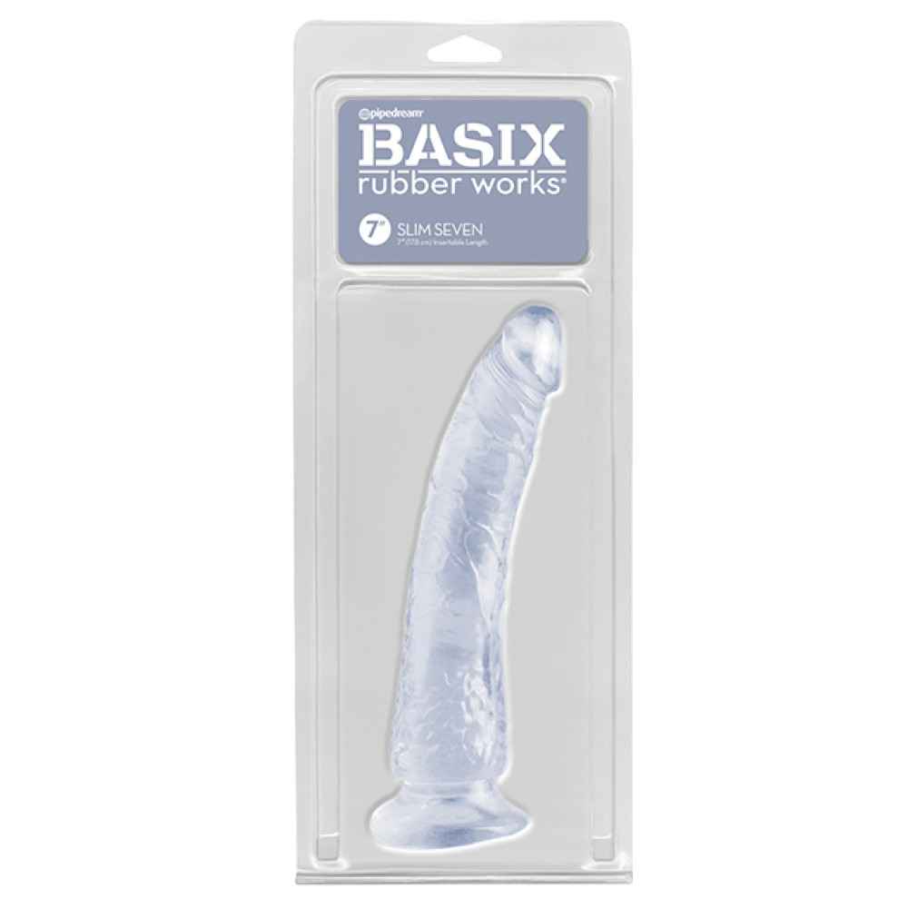 Basix Rubber Works 7" Slim Dong - Clear
