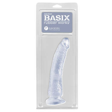 Basix Rubber Works 7" Slim Dong - Clear