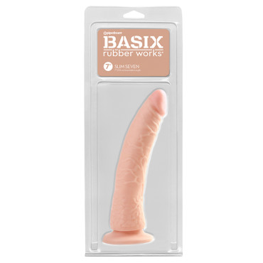 Basix Rubber Works 7" Slim Dong - Flesh