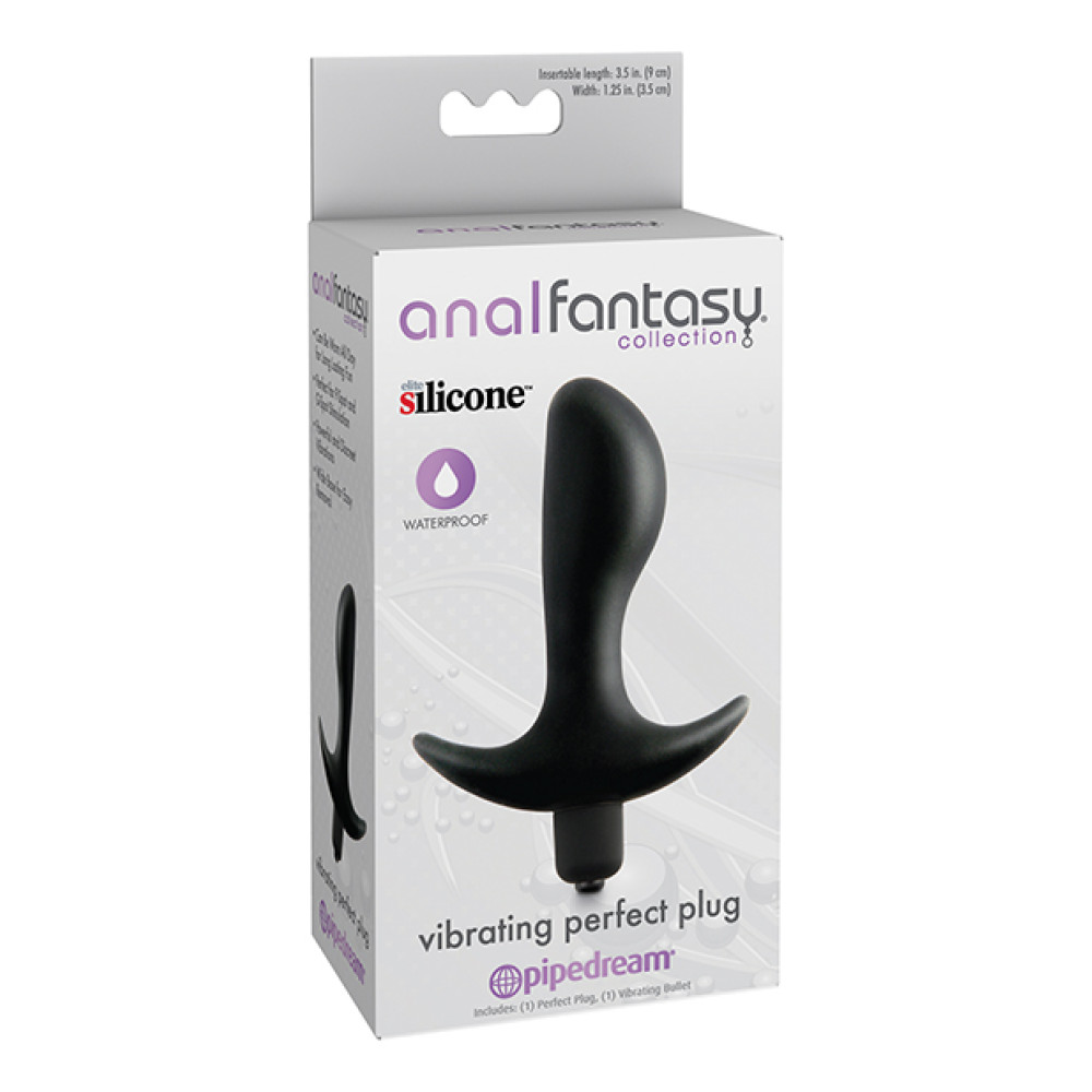 Anal Fantasy Collection Vibrating Perfect Plug - Black