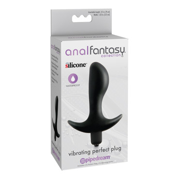 Anal Fantasy Collection Vibrating Perfect Plug - Black