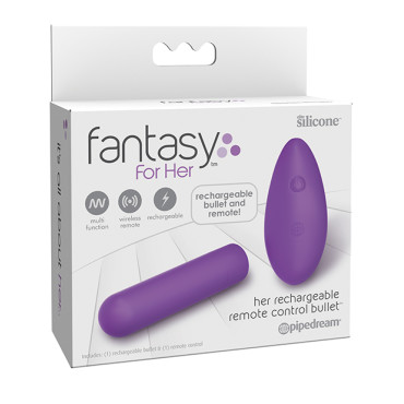 Fantasy for Her Rechargeable Remote Control Bullet - Purple