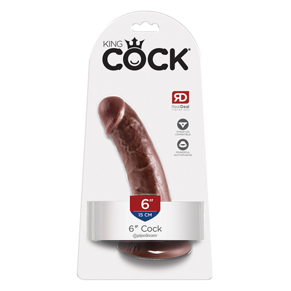 King Cock 6" Cock - Brown