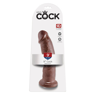 King Cock 9" Cock - Brown