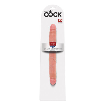 King Cock 12" Slim Double - Flesh
