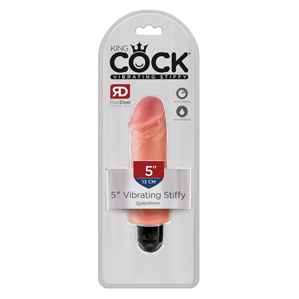 King Cock  5" Vibrating Stiffy - Flesh
