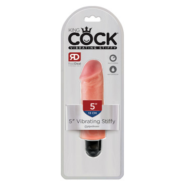 King Cock  5" Vibrating Stiffy - Flesh