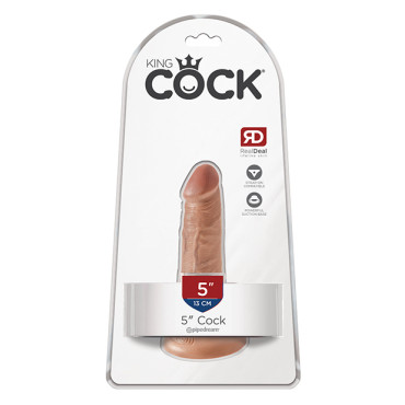 King Cock 5" Cock - Tan