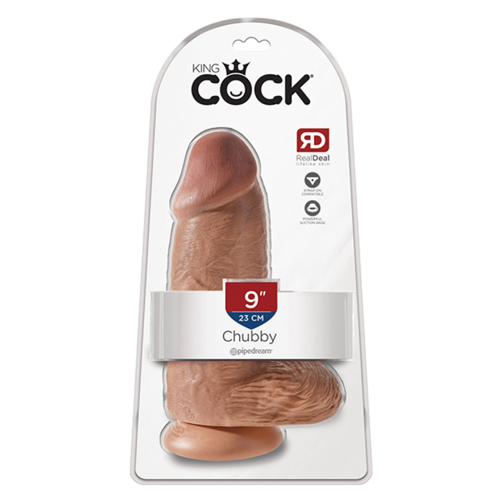 King Cock 9" Chubby - Tan