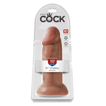 King Cock 10" Chubby - Tan