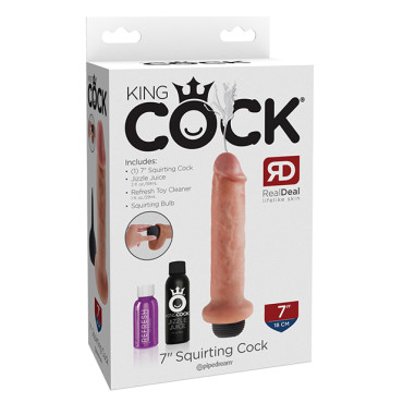 King Cock 7" Squirting Cock - Flesh