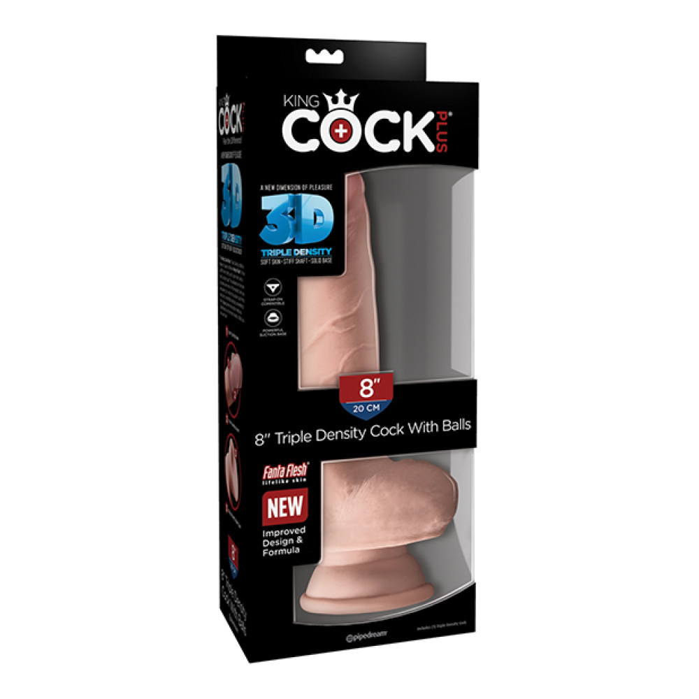 King Cock Plus 8" Triple Density Cock w/Balls