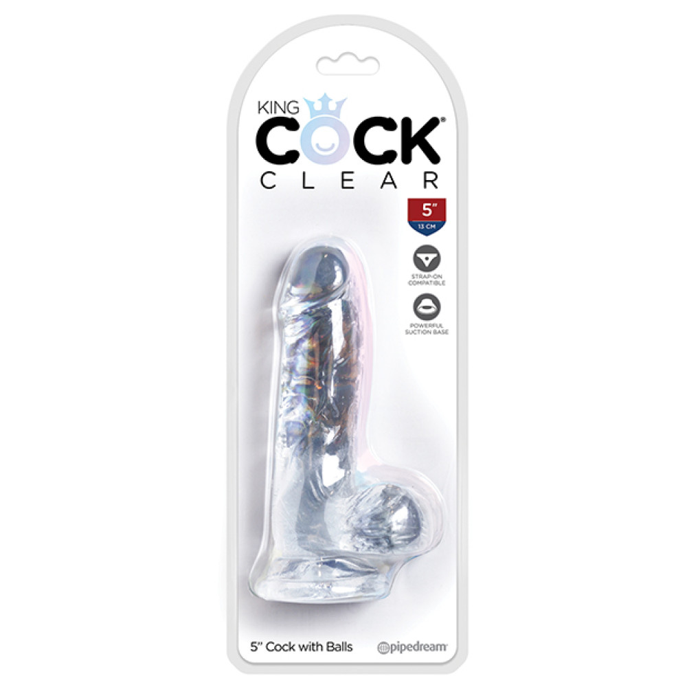 King Cock Clear 5" Cock w/Balls