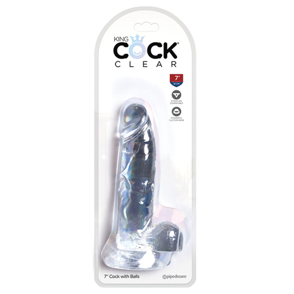 King Cock Clear 7" Cock w/Balls