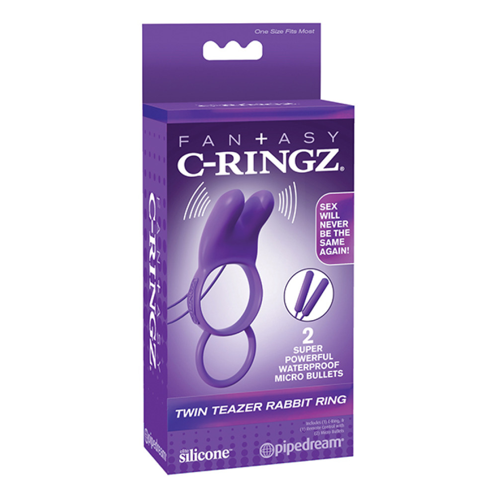 Fantasy C-Ringz Twin Teazer Rabbit Ring - Purple