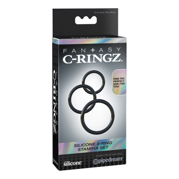 Fantasy C-Ringz Silicone 3-Ring Stamina Set