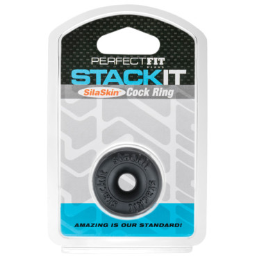 Perfect Fit Stackit Cock Ring - Black
