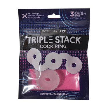 Perfect Fit Triple Donut Ring - Clear