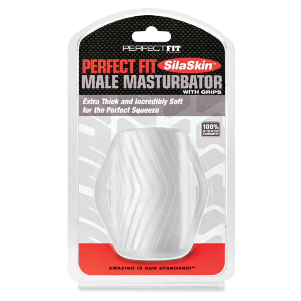 Perfect Fit Male Masturbator w/Grip - Clear