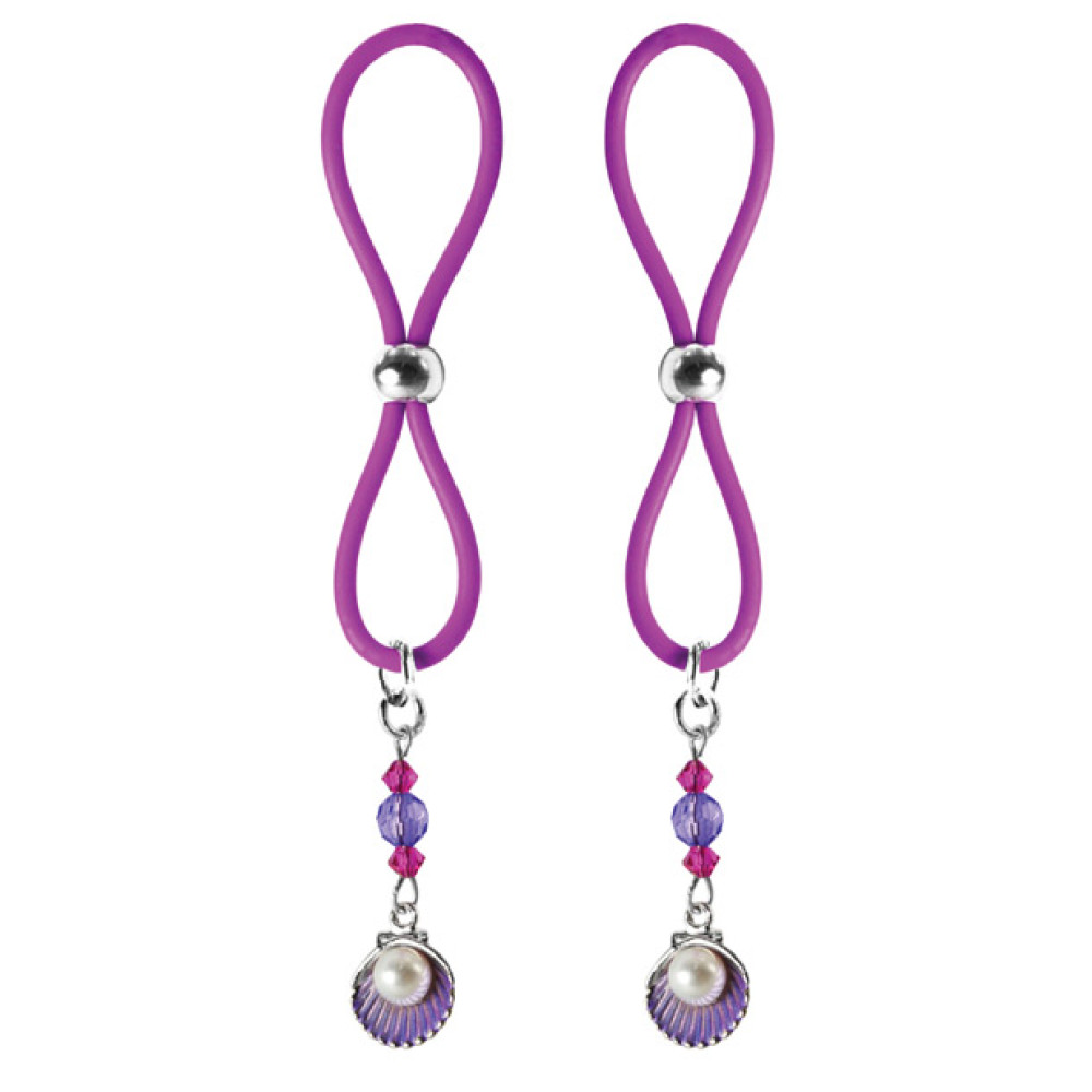 Bijoux de Nip Nipple Halos Clam Charm - Purple