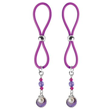 Bijoux de Nip Nipple Halos Clam Charm - Purple