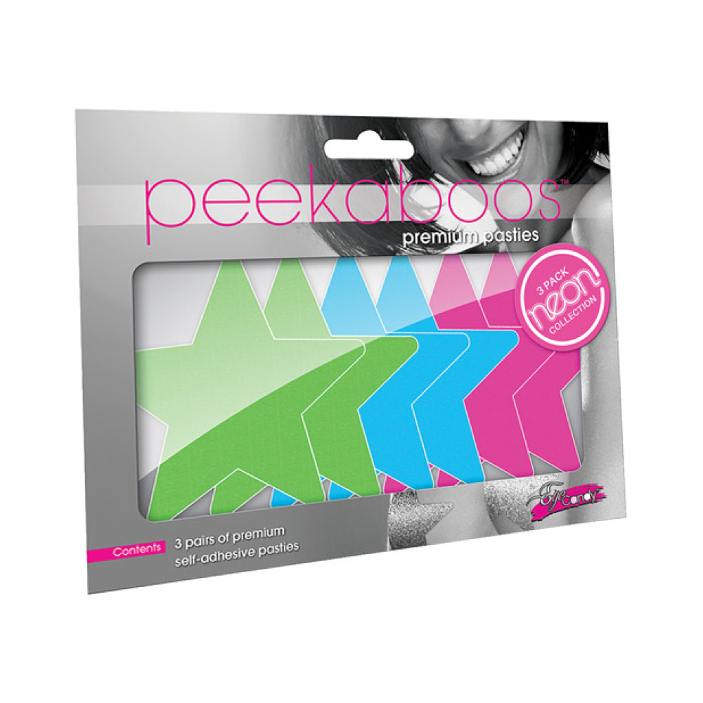 Peekaboos Neon Stars Value Pack - O/S Pack of 3