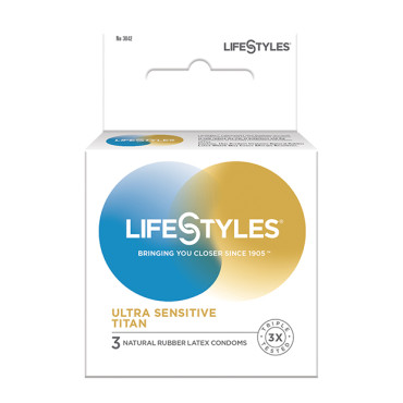 Lifestyles Ultra Sensitive Titan Condom - Pack of 3