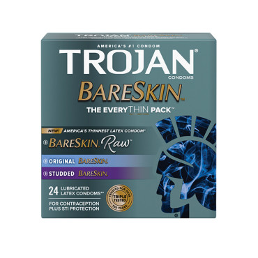 Trojan BareSkin EveryTHIN Condom - Variety Pack of 24