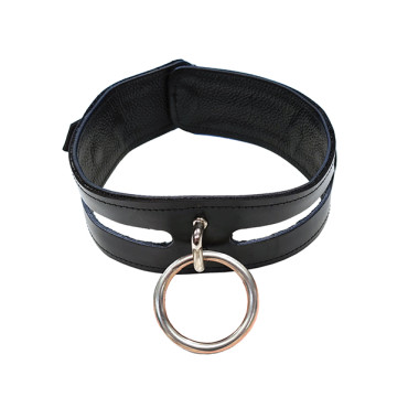 Rouge Leather Fashion Collar - Black