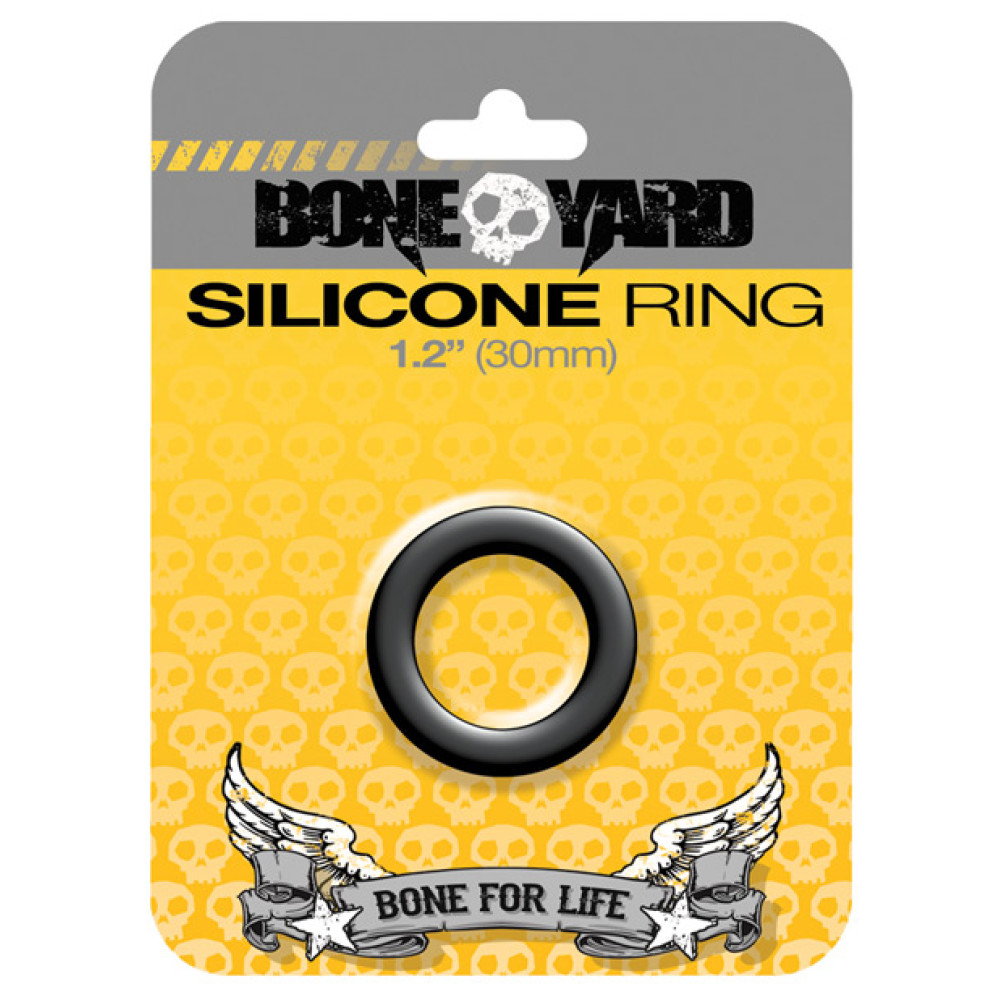 Boneyard 1.2" Silicone Ring - Black