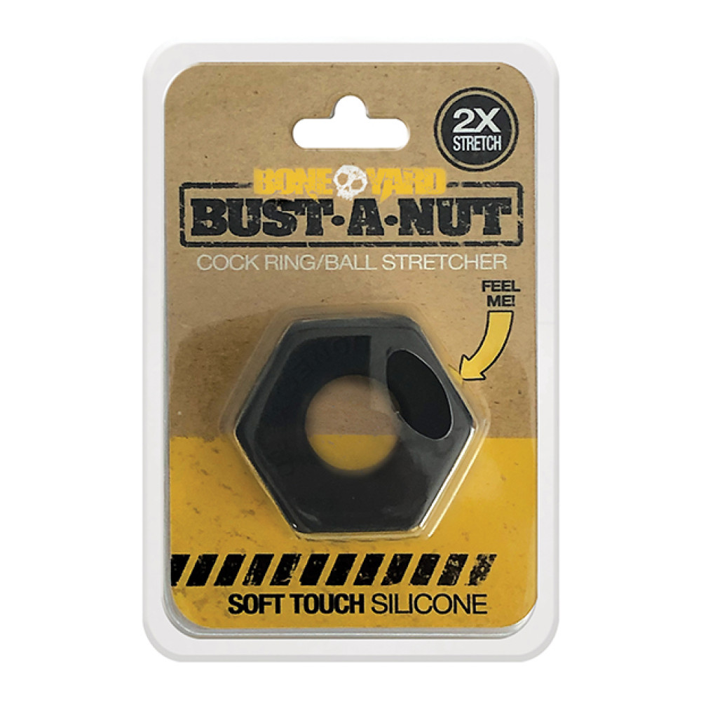 Boneyard Bust a Nut Cock Ring - Black