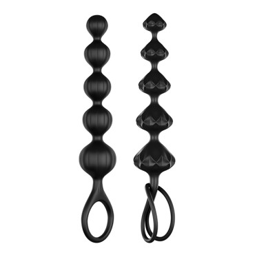 Satisfyer Love Beads Soft Silicone Beads - Black