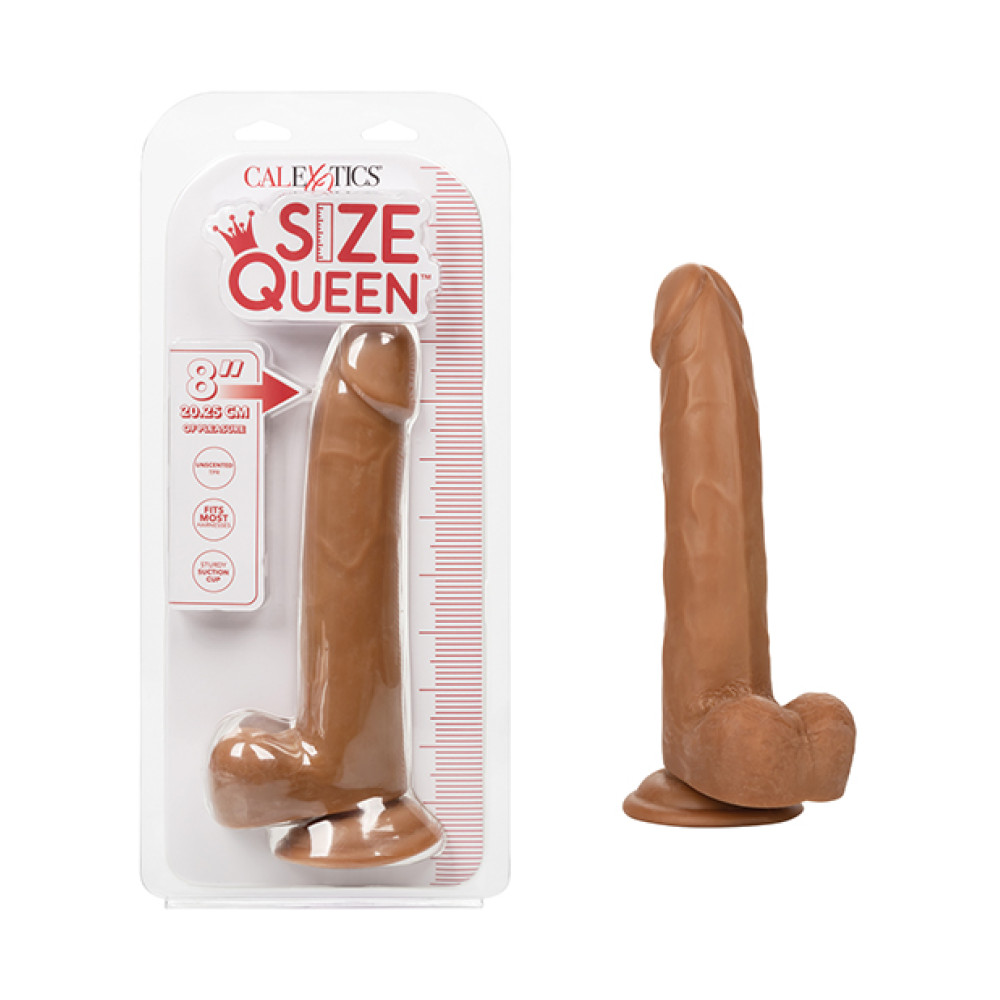 Size Queen 8" Dildo - Brown