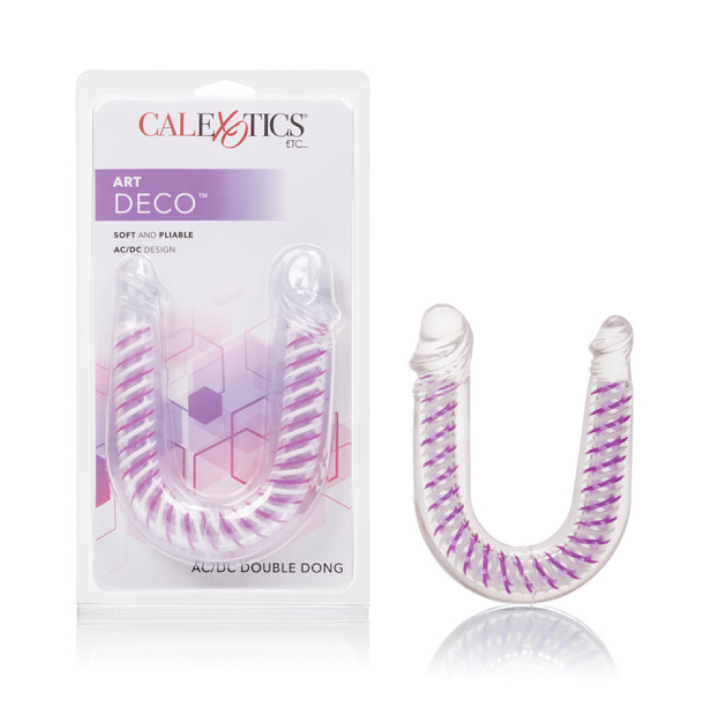Art Deco AC/DC Double Dong - Clear
