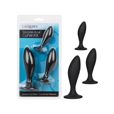 Silicone Anal Curve Kit - Black