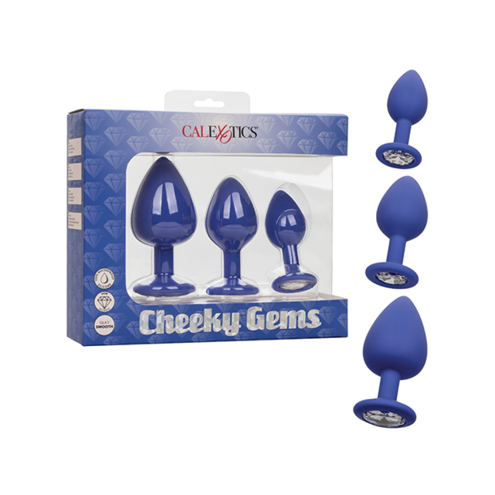Cheeky Gems 3 pc Plug Set - Purple