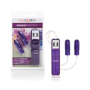 Pocket Exotics Turbo 8 Accelerator Double Bullets - Purple