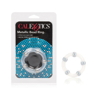 Metallic Bead Ring - Clear