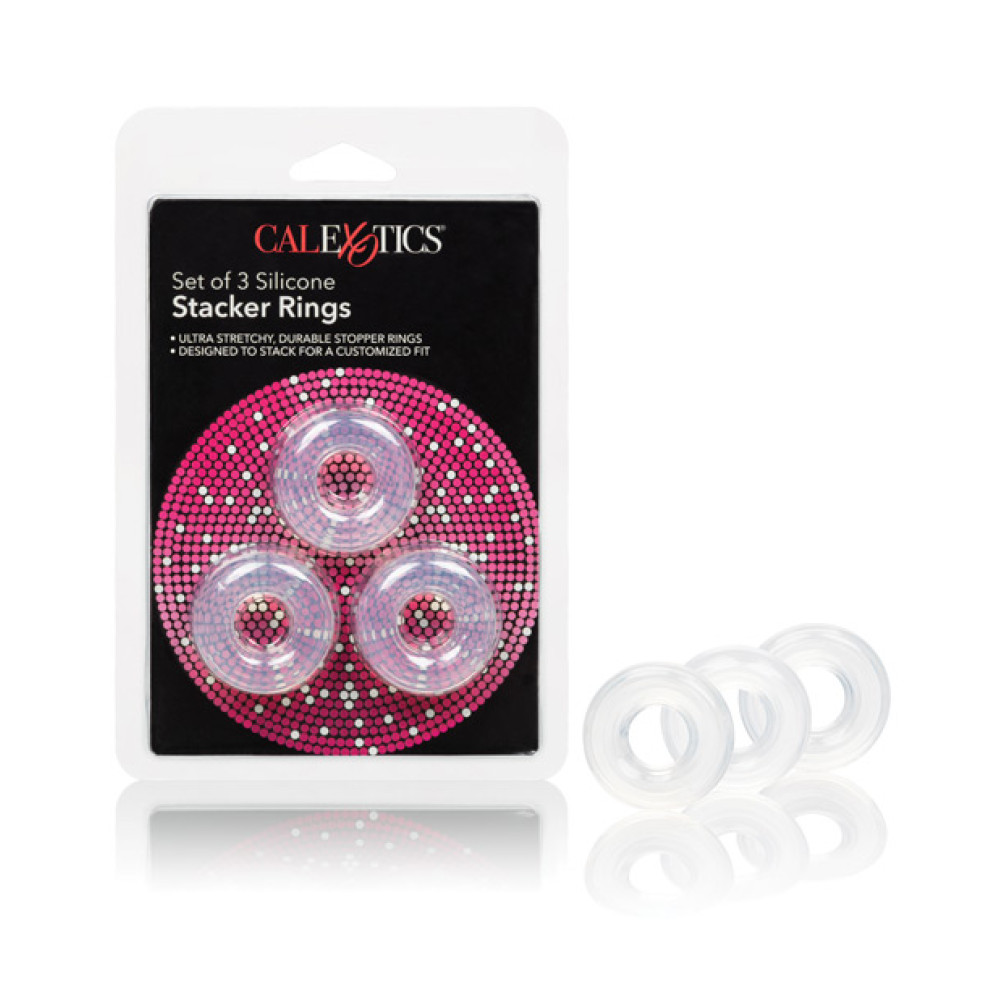 Silicone Stacker Rings Set - Pack of 3 Clear