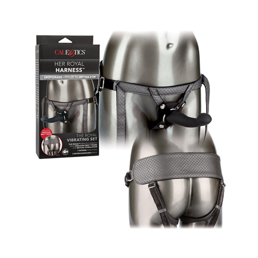 Her Royal Harness The Royal Vibrating Set - Black