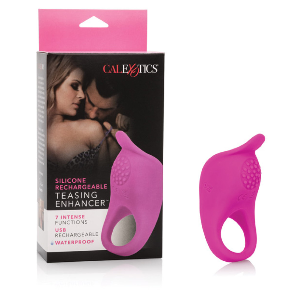 Silicone Rechargeable Teasing Enhancer - Pink
