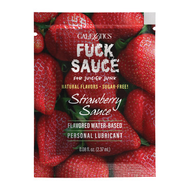 Fuck Sauce Flavored Water Based Personal Lubricant Sachet - .08 oz Strawberry