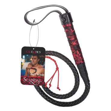 Scandal Bull Whip - Black/Red